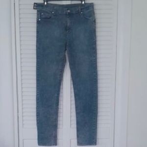 New Cheap Monday Tight Unisex Normal Waist Slim Fit Slim Legs W34 L32 Acid Wash